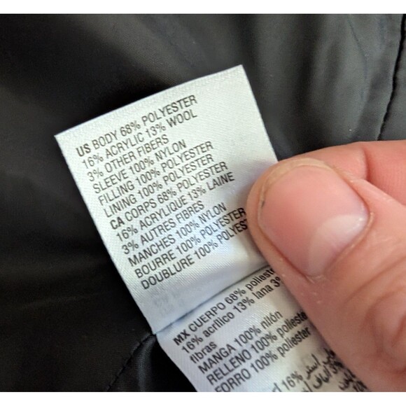 Sun Stone Southwestern Red Black Small Wool Blend Pea Coat Jacket Aztec Winter - Picture 11 of 11